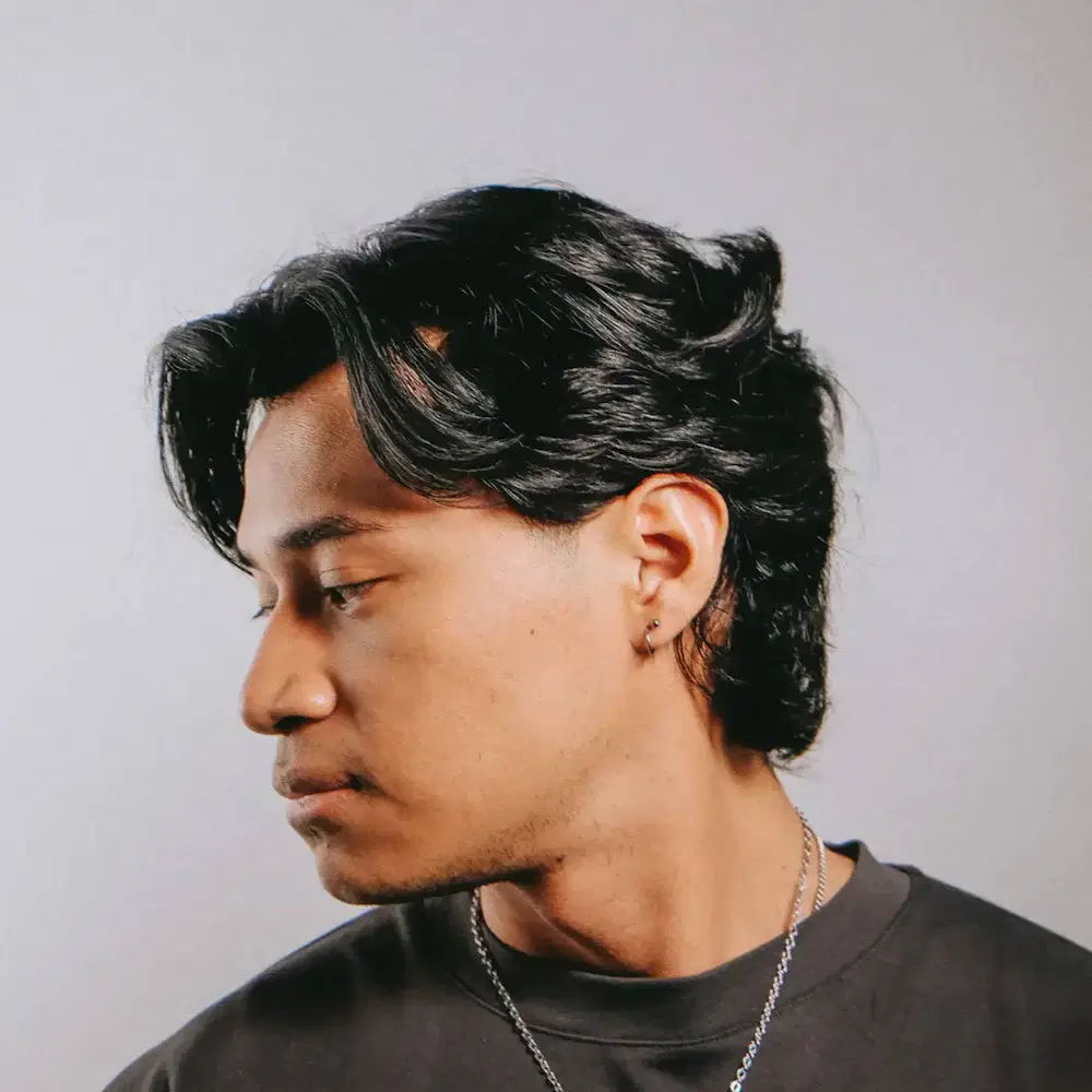 Modern men's mid length haircut