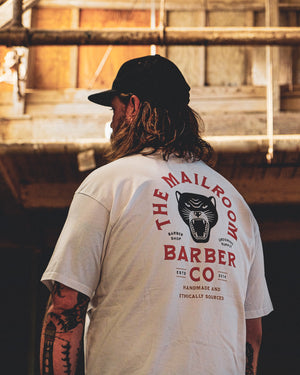 White & Red Panther Tee