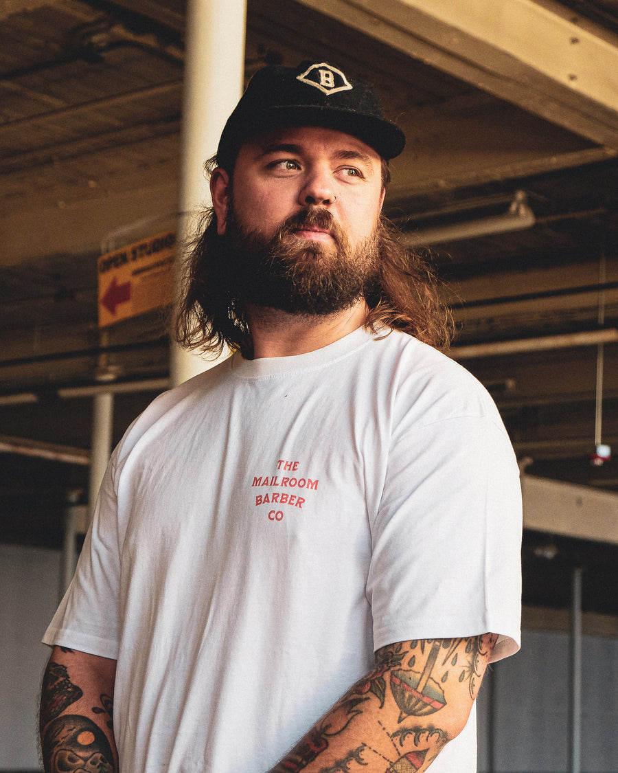 White & Red Panther Tee